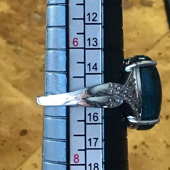 Natural Shadowkite Sterling Silver Ring Size 7 - Picture 5 of 9